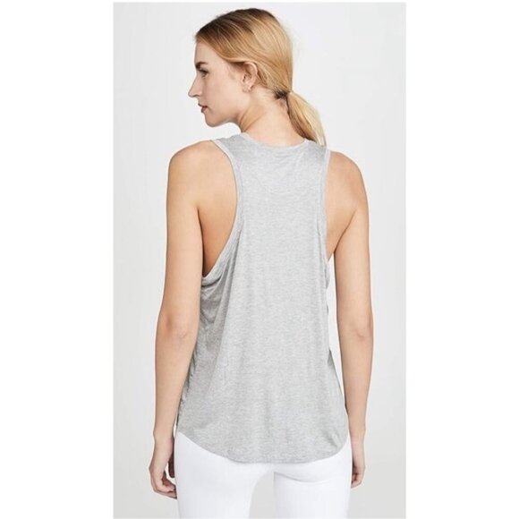 NEW Splits59 Toni Muscle Tank Top Heathered Grey Oversized Size XS High Neck - Picture 3 of 10